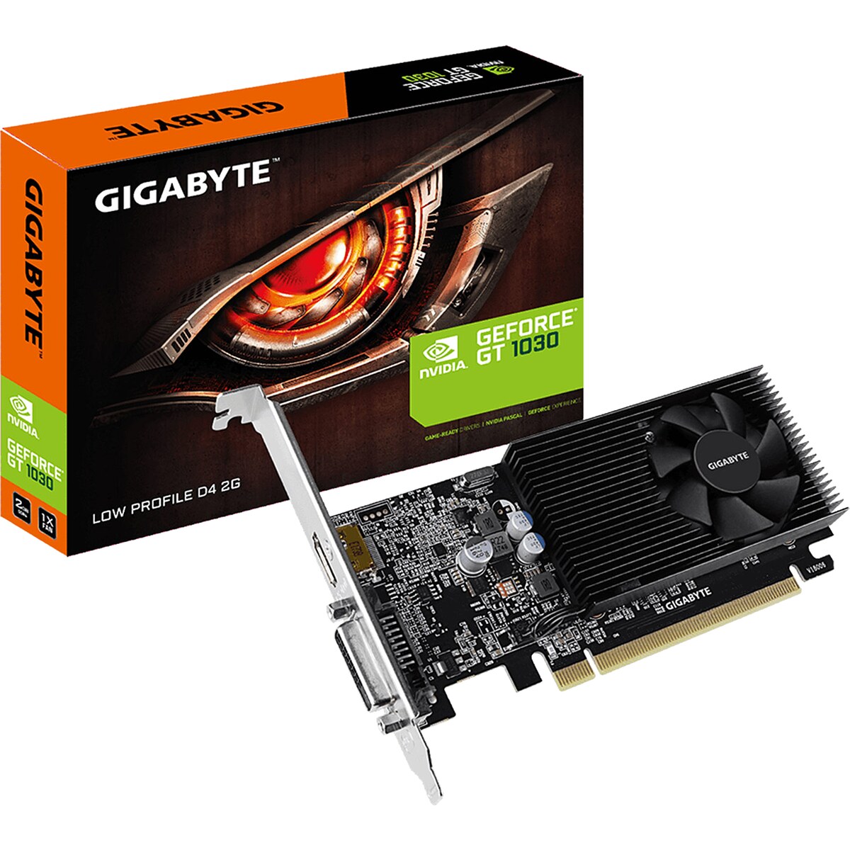 14-932-060-V06_square Tarjeta de video Gigabyte GeForce GT 1030 Low Profile 2GB DDR4 - Imagen 1
