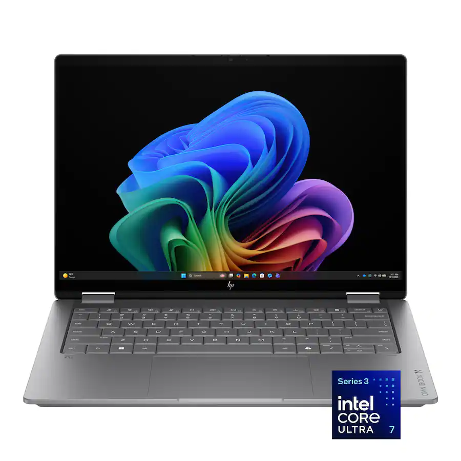 HP OmniBook X Flip 2-in-1 14" 2K OLED 120Hz Touch Screen – Intel Core Ultra 7 – 16GB DDR5 – 1TB SSD - Silver