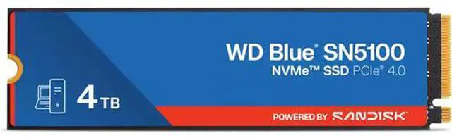 Disco Duro Solido SSD Western Digital WDS400T5B0E-00CPE0 4 TB PCIe Gen 4.0 x4 M.2 2280 hasta 6900 MB/s