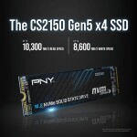Disco Duro Solido SSD PNY CS2150 4TB PCI-Express Gen 5.0 x4 M.2 2280 hasta 9200 MB/s - Imagen 3