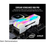 Memoria RAM CORSAIR Vengeance RGB Pro 32GB (2 x 16GB) 288-Pin DDR4 3200 MHz CL16 – White - Imagen 5