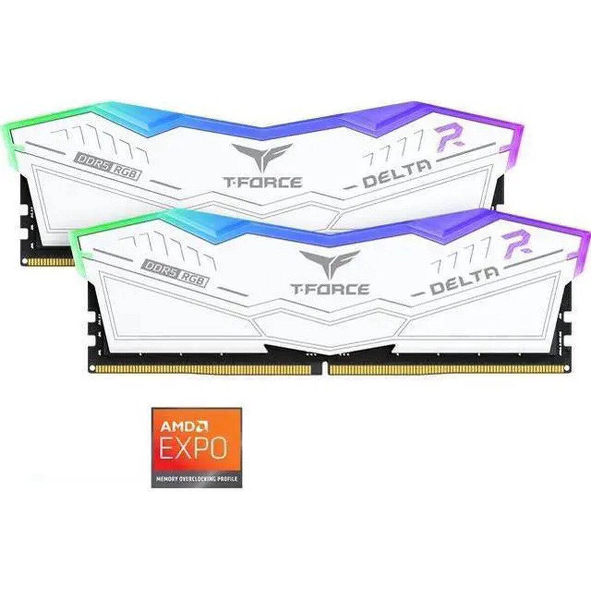 Memoria RAM Team T-Force Delta RGB 32 GB (2 x 16 GB) DDR5 6000MHz CL38 Blanca