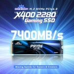 Disco Duro Solido SSD KingSpec ONEBOOM X400 1TB PCI-Express Gen 4.0 x4 M.2 2280 hasta 7400 MB/s - Imagen 6