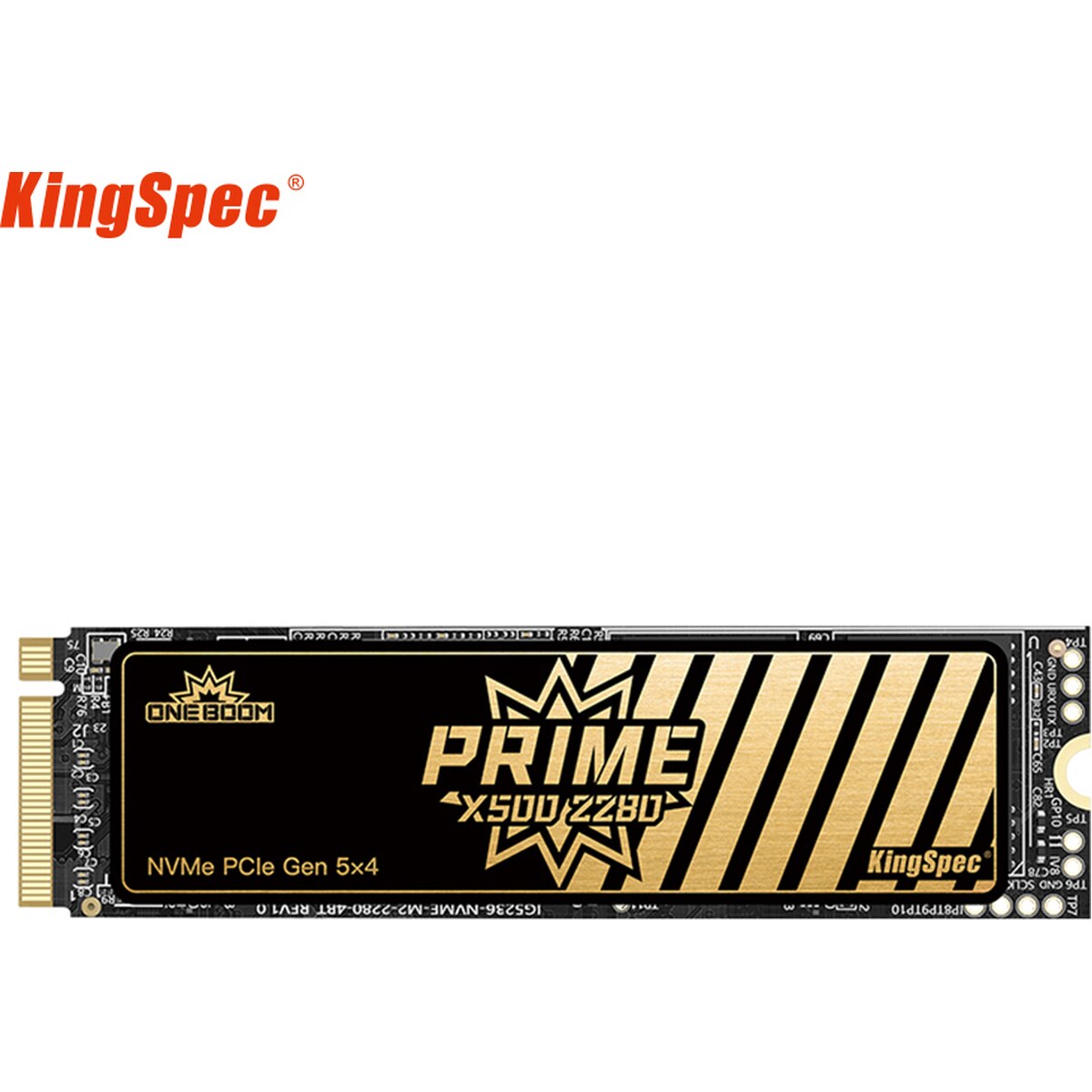 Disco Duro Solido SSD KingSpec OneBoom X500 1TB PCI-Express Gen 5.0 x4 M.2 2280 hasta 14000 MB/s