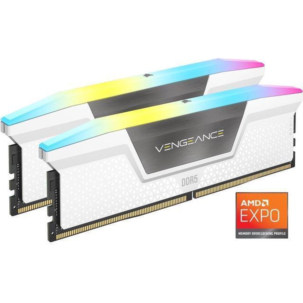 Memoria RAM CORSAIR Vengeance RGB 16GB (2 x 8GB) 288-Pin DDR5 5200 MHz CL40 – White