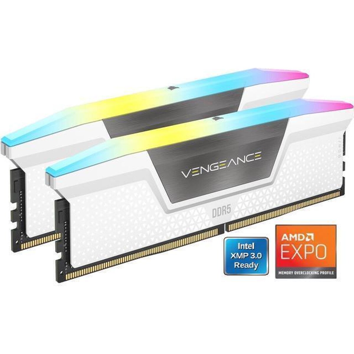 Memoria RAM CORSAIR Vengeance RGB 32GB (2 x 16GB) 288-Pin DDR5 6000 MHz CL36 – White
