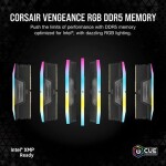 Memoria RAM CORSAIR Vengeance RGB 64GB (2 x 32GB) 288-Pin DDR5 6000 MHz CL40 – Gray - Imagen 4