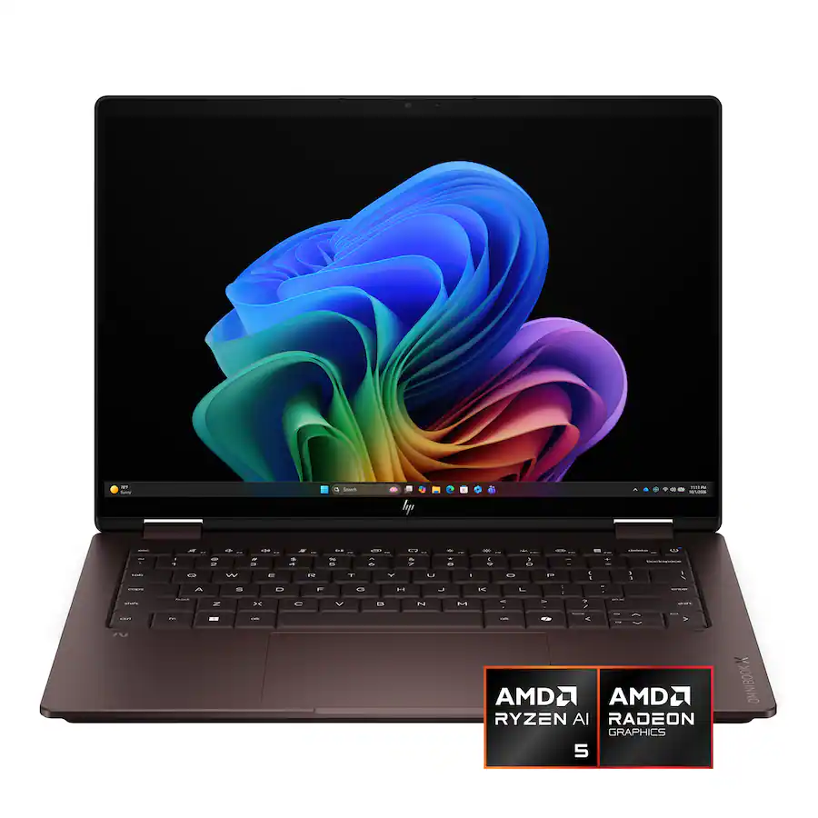 HP OmniBook X Flip 2-in-1 14" 2K OLED 120Hz Touch Screen – AMD Ryzen AI 5 430 – 16GB DDR5 – 512GB SSD - Deep Espresso