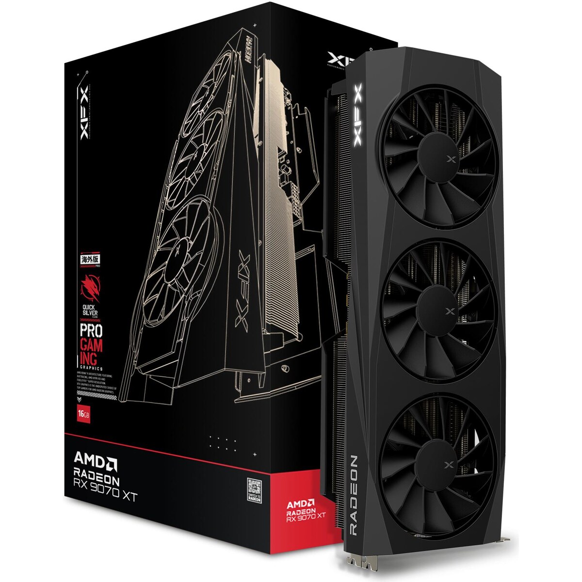 Tarjeta de video XFX Quicksilver Radeon RX 9070 XT 16GB Gaming Edition