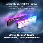 Memoria RAM Silicon Power Storm RGB 32GB (2 x 16GB) 288-Pin DDR5 6000 MHz CL36 – White - Imagen 2