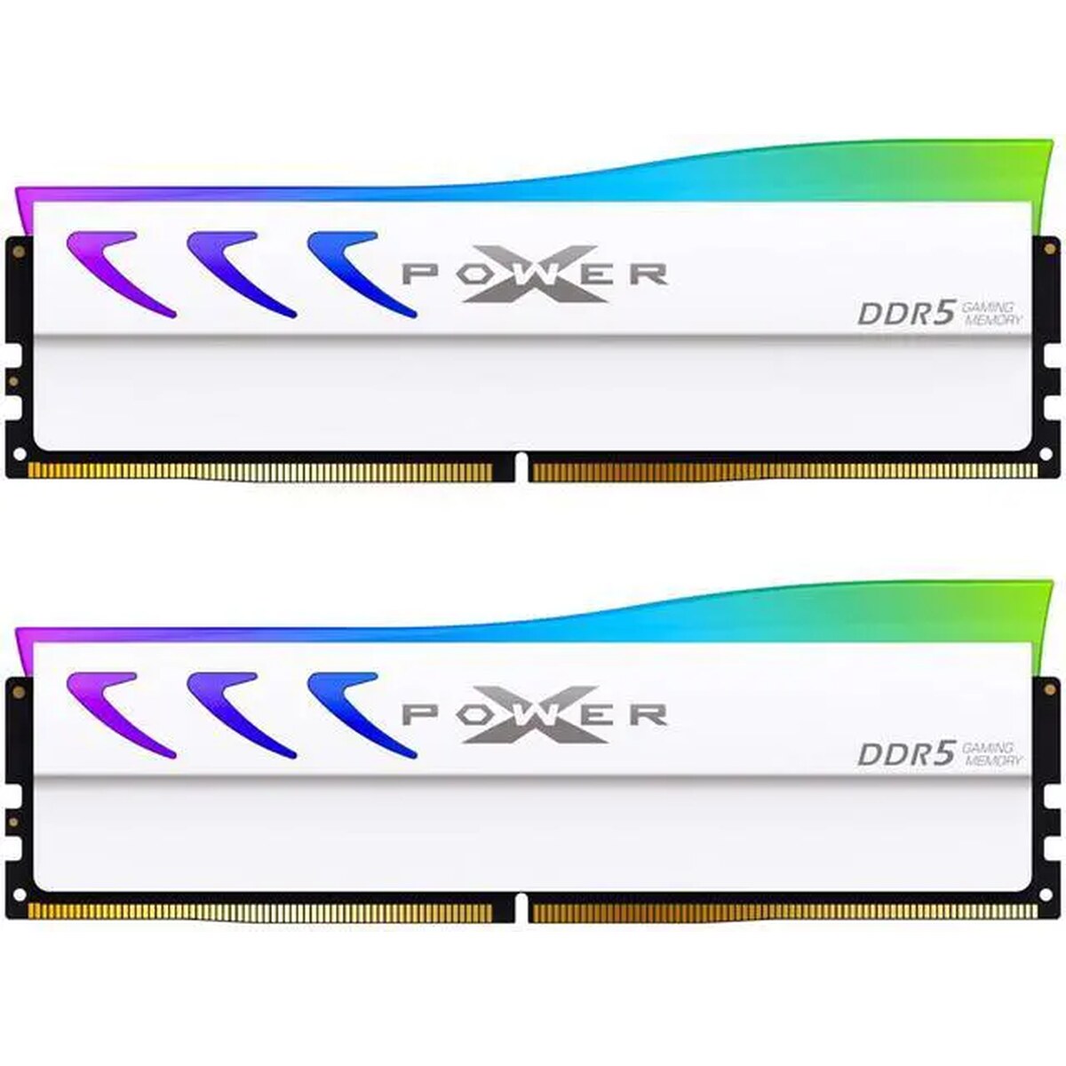 Memoria RAM Silicon Power Storm RGB 32 GB (2 x 16 GB) DDR5 6000MHz CL36 Blanca