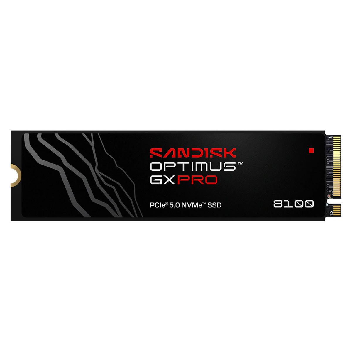 Disco Duro Solido SSD SanDisk Optimus GX PRO 8100 4TB sin Heatsink PCI-Express Gen 5.0 x4 M.2 2280-S3-M hasta 14900 MB/s