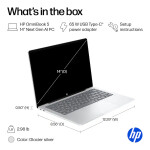 HP OmniBook 5 14" 2K OLED Touchscreen  –  Snapdragon X Plus – 16GB DDR5 – 512GB SSD – Silver - Imagen 4