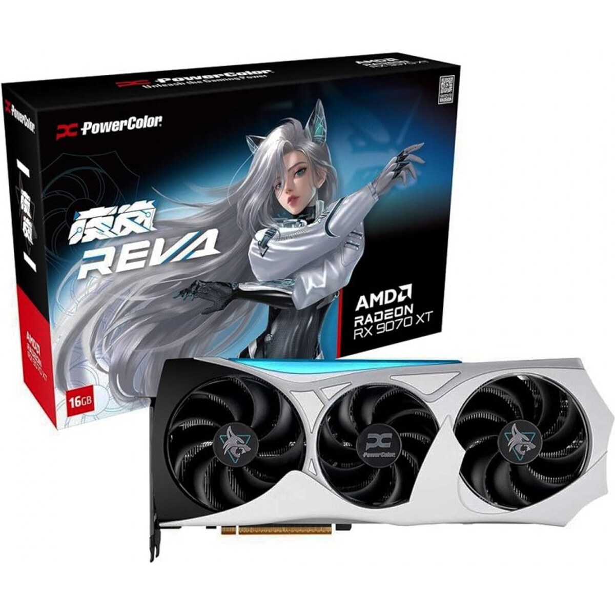 Tarjeta de video PowerColor Hellhound Reva Radeon RX 9070 XT 16GB OC