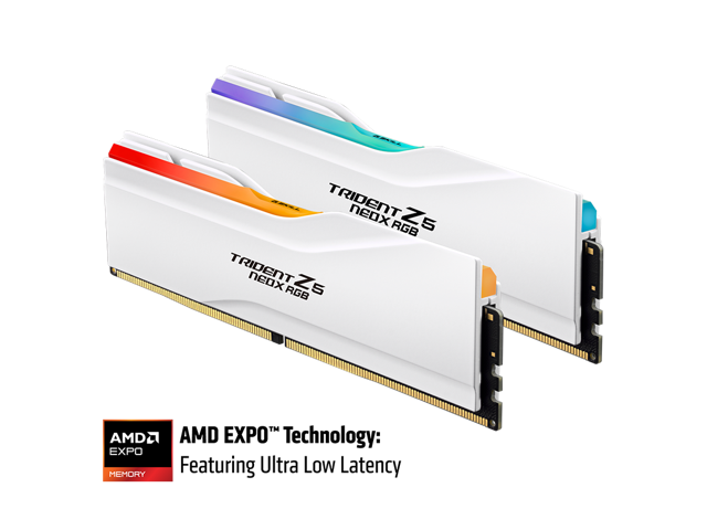 Memoria RAM G.SKILL Trident Z5 NeoX RGB 32GB (2 x 16GB) 288-Pin DDR5 6000 Mhz CL26 Color Blanco