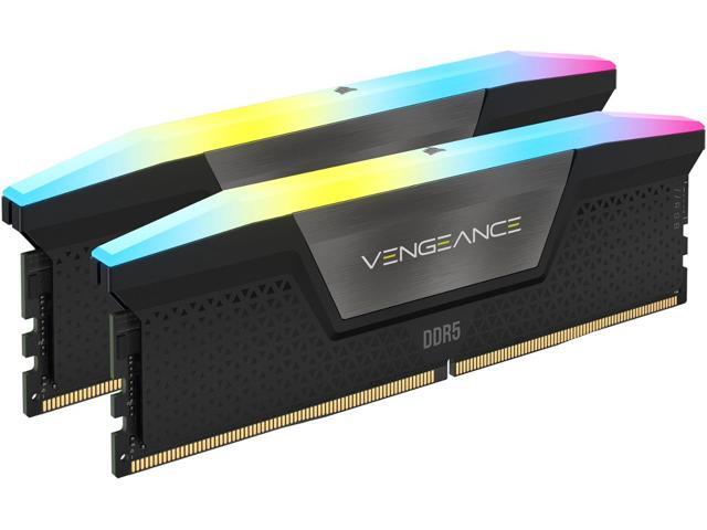 Memoria RAM CORSAIR Vengeance RGB 64GB (2 x 32GB) 288-Pin DDR5 5600 Mhz CL40 Color Negro