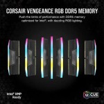 Memoria RAM CORSAIR Vengeance RGB 64GB (2 x 32GB) 288-Pin DDR5 5600 Mhz CL40 - Black - Imagen 4