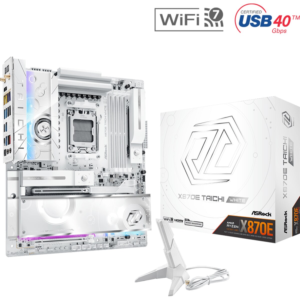 Motherboard ASRock X870E Taichi White Socket AM5 E-ATX